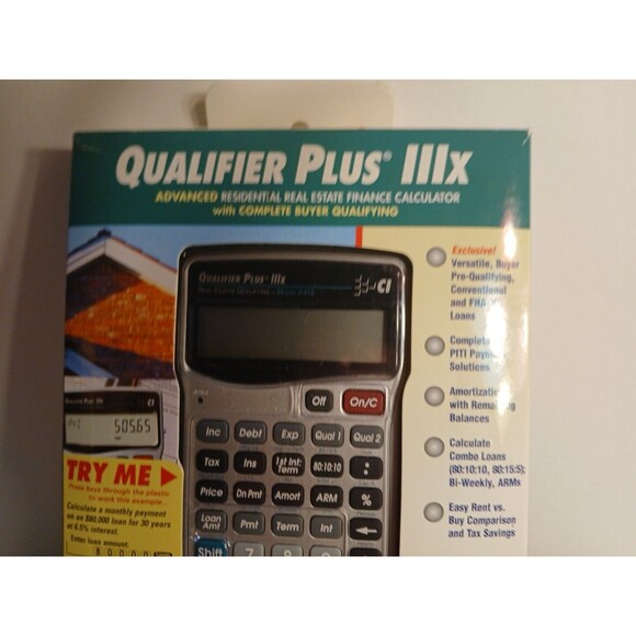 Mortgage Real Estate Calculator, Qualifier Plus IIIx - 3415 Financial Calculator - Picture 7 of 16